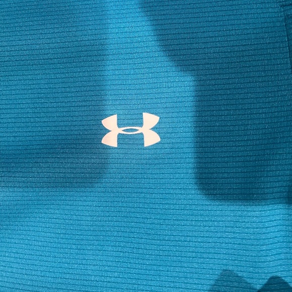 Men's Teal Under Armour Polo - Picture 3 of 4